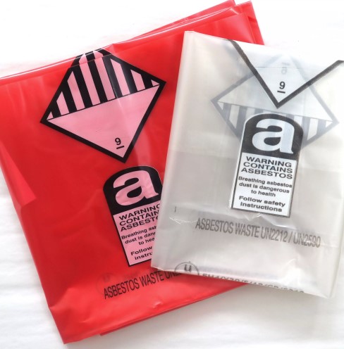 Asbestos Disposable Sacks HD PK 10 (5 x Red 5 x Clr)